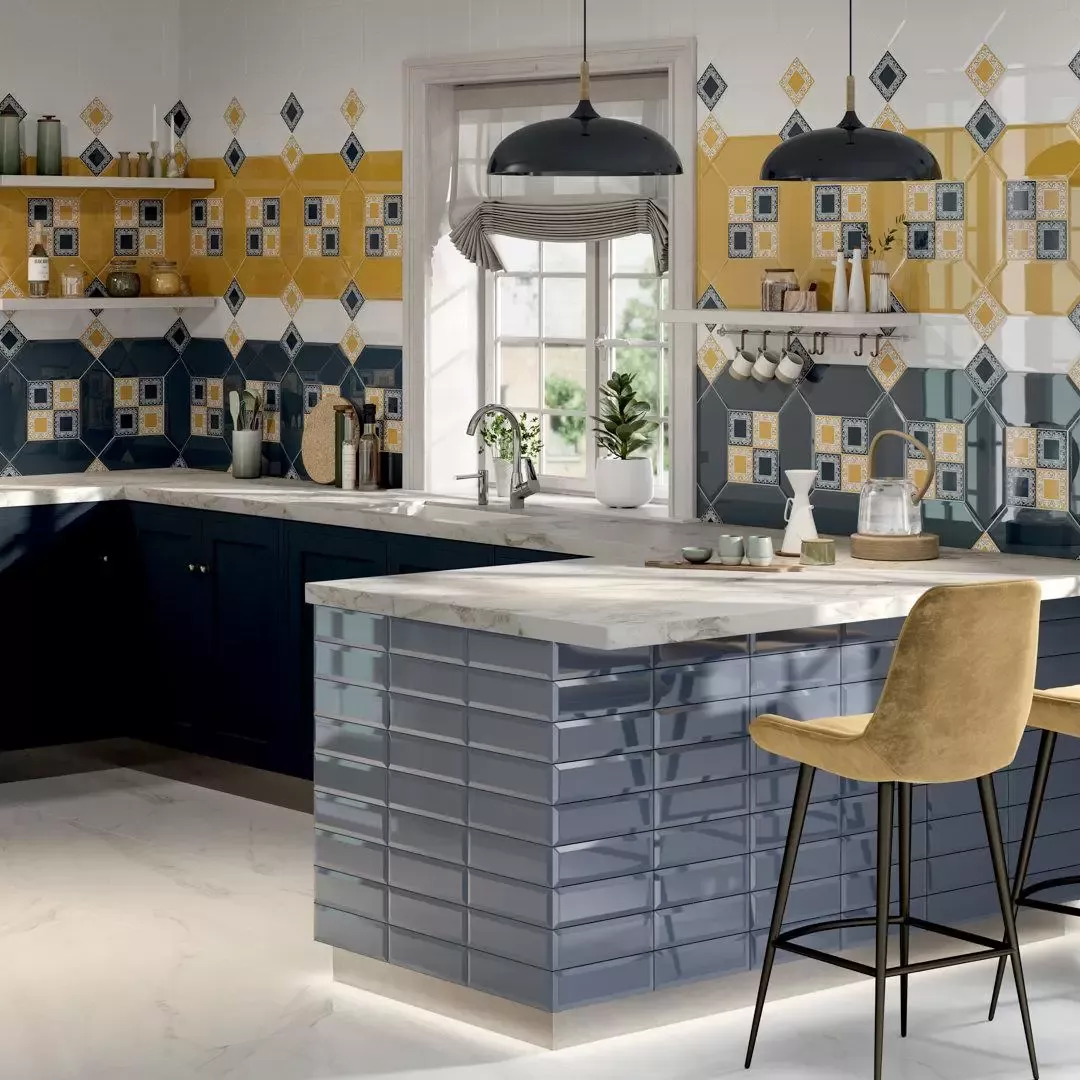 Керамогранит HGD/A510/SG9174 Декор Алмаш центр cиний 30х30