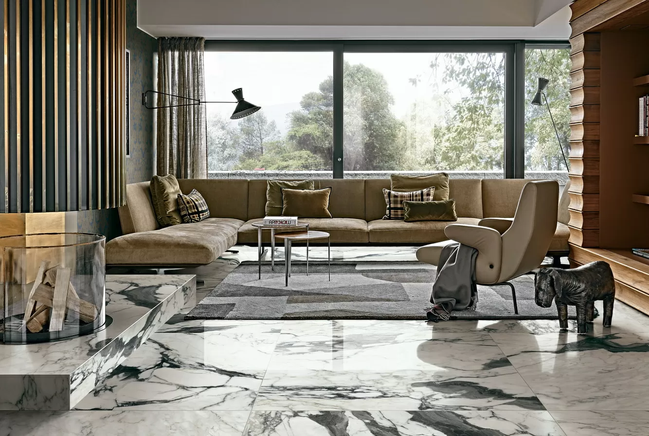 Керамогранит 765693 Bijoux Onyx Blanche Glossy 6mm 120x280