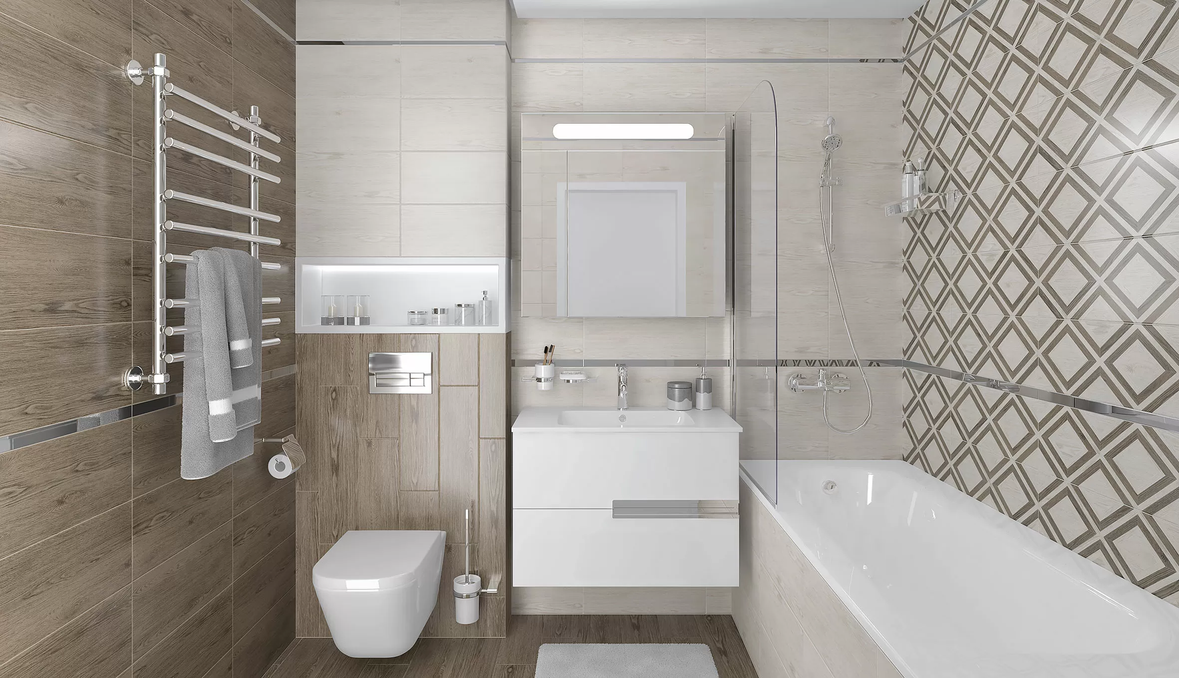 Керамогранит Wisdom коричневый 14,7х59,4